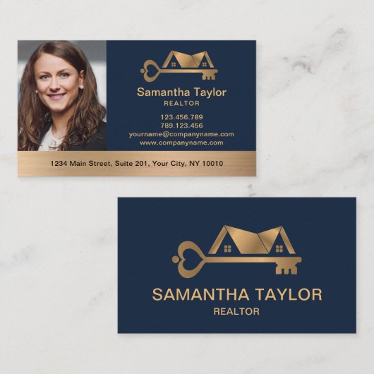 Real Anwesen Beruflich Foto hinzufügen Realtor B Visitenkarte (Vorne/Hinten)
