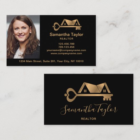 Real Anwesen Beruflich Foto hinzufügen Realtor B Visitenkarte (Vorne/Hinten)