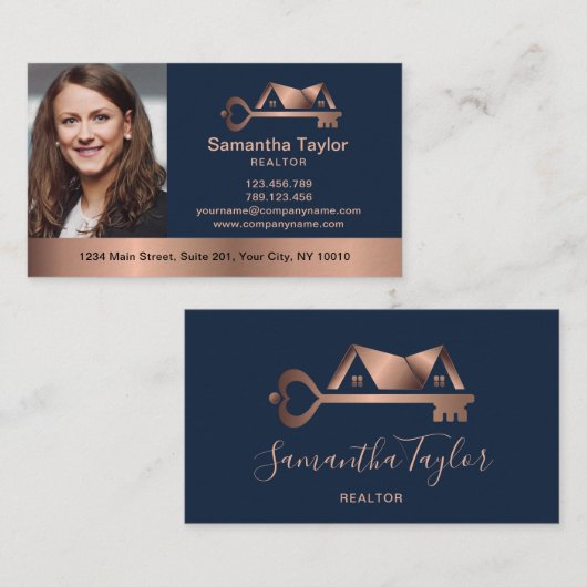 Real Anwesen Beruflich Foto hinzufügen Realtor B Visitenkarte (Vorne/Hinten)
