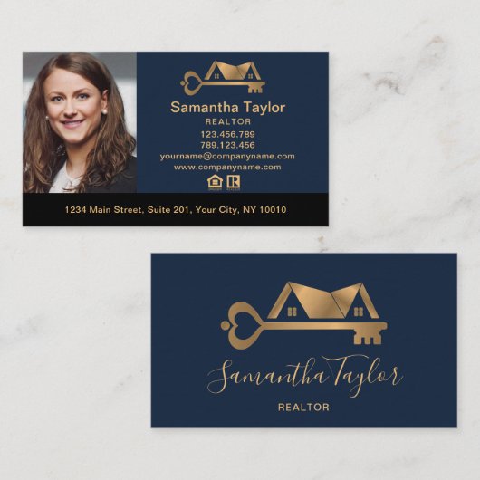 Real Anwesen Beruflich Foto hinzufügen Realtor B Visitenkarte (Vorne/Hinten)