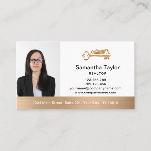 Real Anwesen Beruflich Foto und Logo hinzufügen Bu Visitenkarte (Vorderseite)