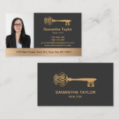 Real Anwesen Beruflich Foto und Logo hinzufügen Visitenkarte (Vorne/Hinten)