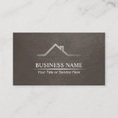 Real Anwesen Beruflich Grunge Tan Brown Realtor Visitenkarte (Vorderseite)