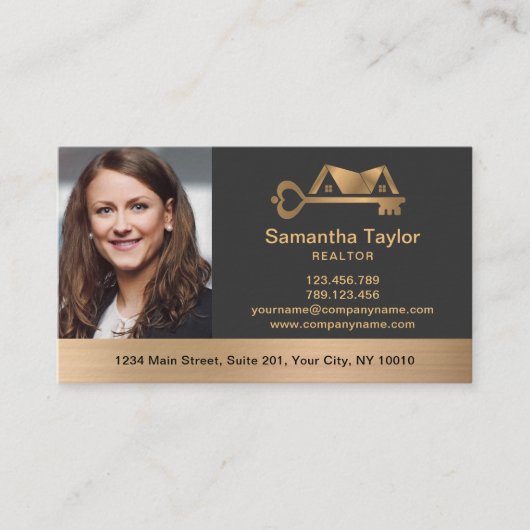Real Anwesen Beruflich Hinzufügen Foto-Logo Realto Visitenkarte (Vorderseite)