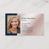 Real Anwesen Beruflich Moderner Salon Foto hinzufü Visitenkarte (Rückseite)