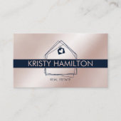 Real Anwesen Beruflich Moderner Salon Foto hinzufü Visitenkarte (Vorderseite)