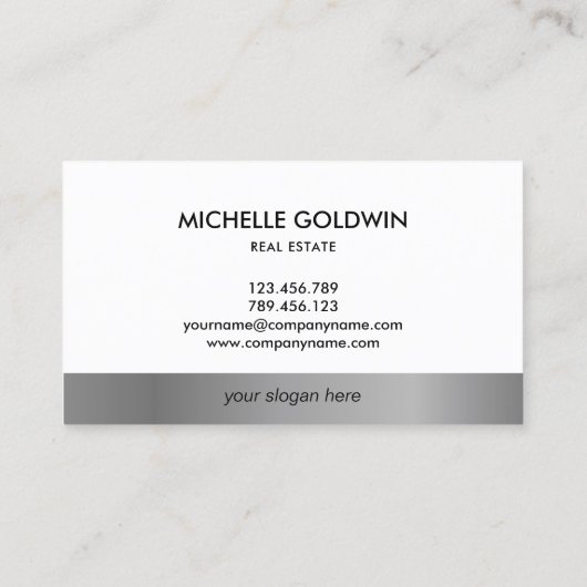 Real Anwesen Beruflich Modernes Drehbuchhaus Visitenkarte (Rückseite)