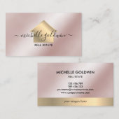 Real Anwesen Beruflich Modernes Script House Busin Visitenkarte (Vorne/Hinten)