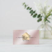 Real Anwesen Beruflich Modernes Script House Busin Visitenkarte (Stehend Vorderseite)