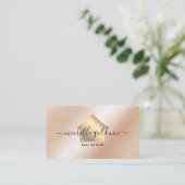 Real Anwesen Beruflich Modernes Script House Busin Visitenkarte (Stehend Vorderseite)