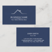 Real Anwesen Beruflich Navy Blue Construction Visitenkarte (Vorne/Hinten)