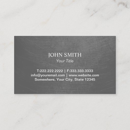 Real Anwesen Beruflich Realtor Grunge Metal Visitenkarte (Rückseite)