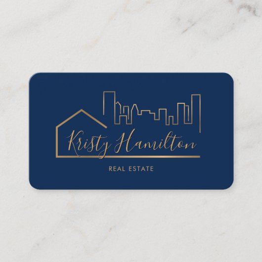 Real Anwesen berufliche Immobilie hinzufügen Foto Visitenkarte (Vorderseite)