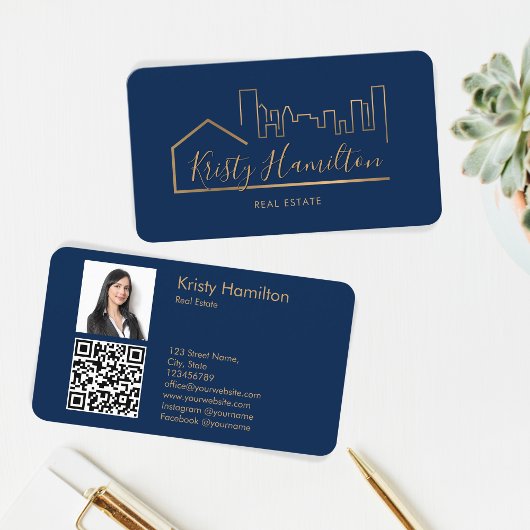 Real Anwesen berufliche Immobilie hinzufügen Foto Visitenkarte