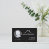 Real Anwesen Berufliches benutzerdefiniertes Foto Visitenkarte (Stehend Vorderseite)