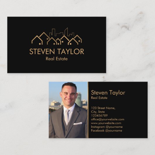 Real Anwesen berufliches Haus hinzufügen Visitenkarte (Vorne/Hinten)