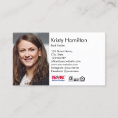 Real Anwesen berufliches Haus hinzufügen Visitenkarte (Rückseite)