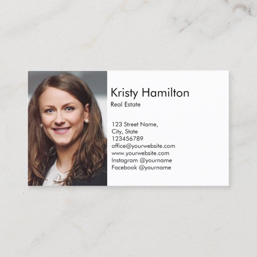 Real Anwesen berufliches Haus Immobilie Foto hinzu Visitenkarte (Rückseite)