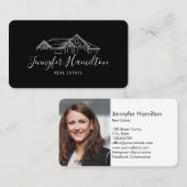 Real Anwesen berufliches Haus Immobilien Gold Foto Visitenkarte (Vorne/Hinten)