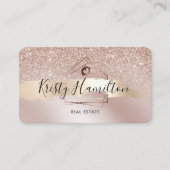 Real Anwesen berufliches Haus Immobilien Gold Foto Visitenkarte (Vorderseite)