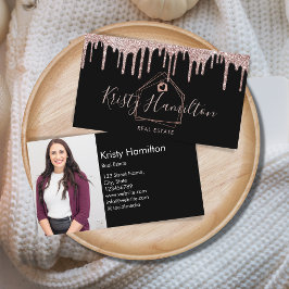 Real Anwesen berufliches Haus Immobilien Gold Foto Visitenkarte