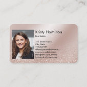 Real Anwesen berufliches Haus Immobilien Gold Foto Visitenkarte (Rückseite)