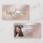 Real Anwesen berufliches Haus Immobilien Gold Foto Visitenkarte (Vorne/Hinten)