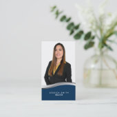 Real Anwesen Blau mit Silberverschleißkarte Visitenkarte (Stehend Vorderseite)