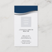 Real Anwesen Blau mit Silberverschleißkarte Visitenkarte (Rückseite)
