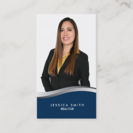 Real Anwesen Blau mit Silberverschleißkarte Visitenkarte