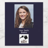 Real Anwesen Blue ID Weinetikett (Einzelnes Label)