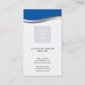Real Anwesen Blue und Silver Swoosh Visitenkarte (Rückseite)