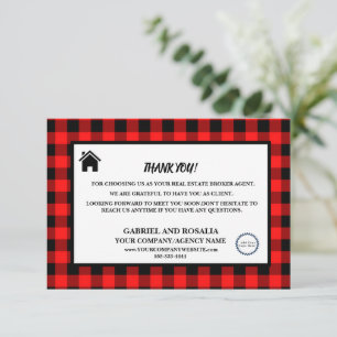 Real Anwesen Broker Agent Business Buffalo Karos   Dankeskarte