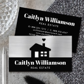 Real Anwesen Broker Beruflich Modernes Haus Schwar Visitenkarte