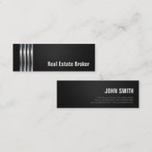 Real Anwesen Broker - Black Silver Stripes Mini Visitenkarte (Vorne/Hinten)