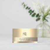 Real Anwesen Broker Glitzer House Roof Gold Visitenkarte (Stehend Vorderseite)