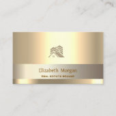 Real Anwesen Broker Glitzer House Roof Gold Visitenkarte (Vorderseite)