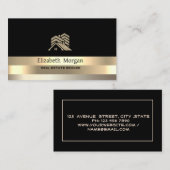 Real Anwesen Broker House Gold Strip Glitzer Dachd Visitenkarte (Vorne/Hinten)