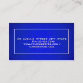 Real Anwesen Broker House Roof Blue Visitenkarte (Rückseite)