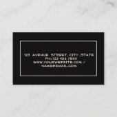 Real Anwesen Broker House Roof Gebäude Black Visitenkarte (Rückseite)
