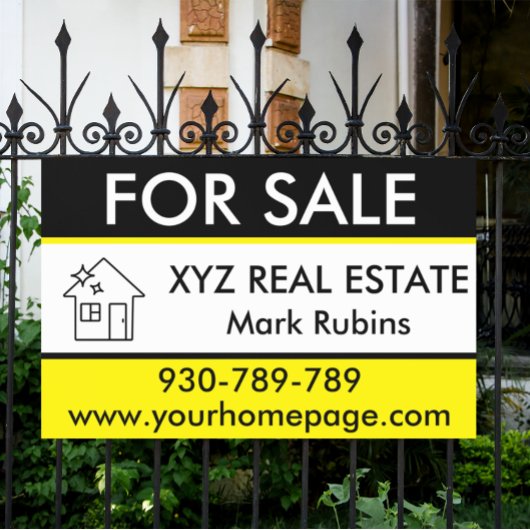 Real Anwesen Broker Logo-Marketing für den Verkauf Banner