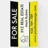 Real Anwesen Broker Logo-Marketing für den Verkauf Banner (Vertikal)