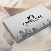 Real Anwesen Broker Modern City Skyline Visitenkarte