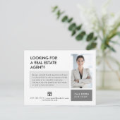 Real Anwesen Broker Moderne Minimalistische Postka Postkarte (Stehend Vorderseite)