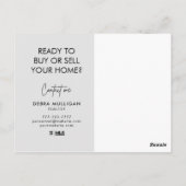 Real Anwesen Broker Moderne Postkarte (Rückseite)