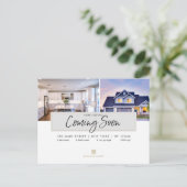 Real Anwesen Broker Moderne Postkarte - Bald komme (Stehend Vorderseite)