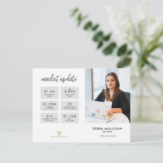 Real Anwesen Broker Moderne Postkarte - MARKTAKTUA (Stehend Vorderseite)