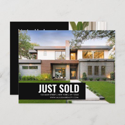 Real Anwesen Broker Moderne Postkarte - NUR VERKAU (Vorne/Hinten)