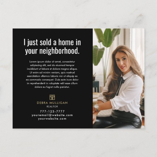 Real Anwesen Broker Moderne Postkarte - NUR VERKAU (Rückseite)