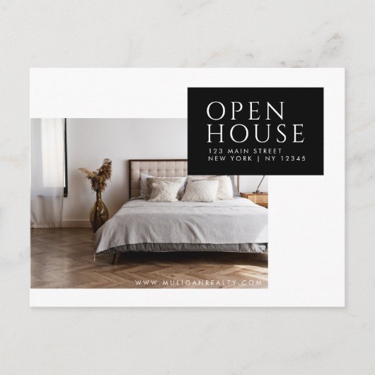 Real Anwesen Broker Moderne Postkarte - OFFENES HA (Vorderseite)